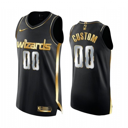 Washington Wizards Custom 2020-21 Musta Golden Edition Miesten Pelipaidat Swingman